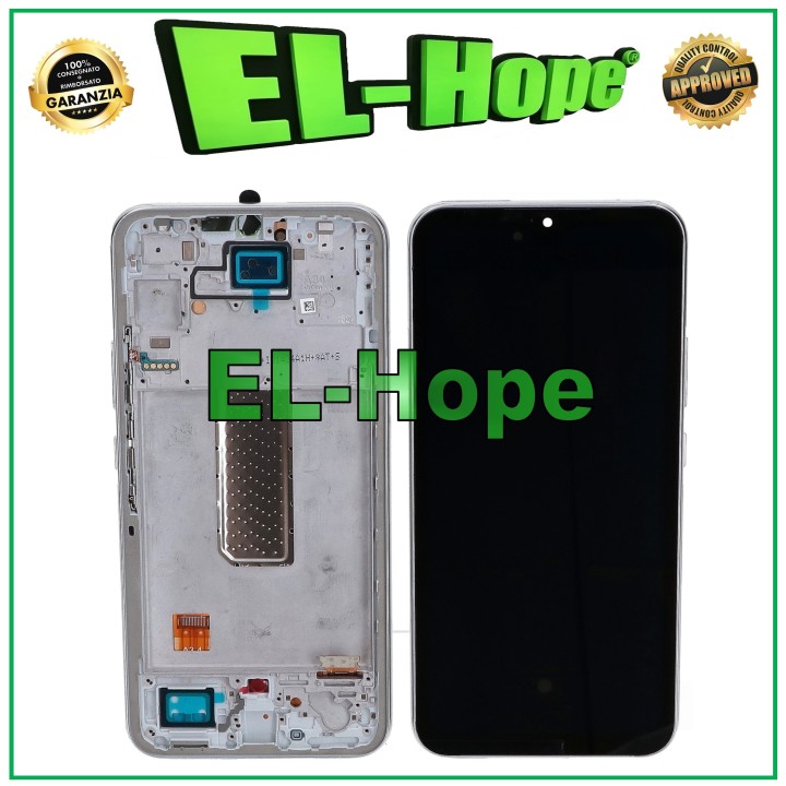Écran LCD OLED + cadre pour Samsung Galaxy A34 5G SM-A346B, e'cran tactile argente'