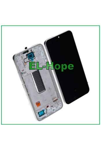 Écran LCD OLED + cadre pour Samsung Galaxy A34 5G SM-A346B, e'cran tactile argente'