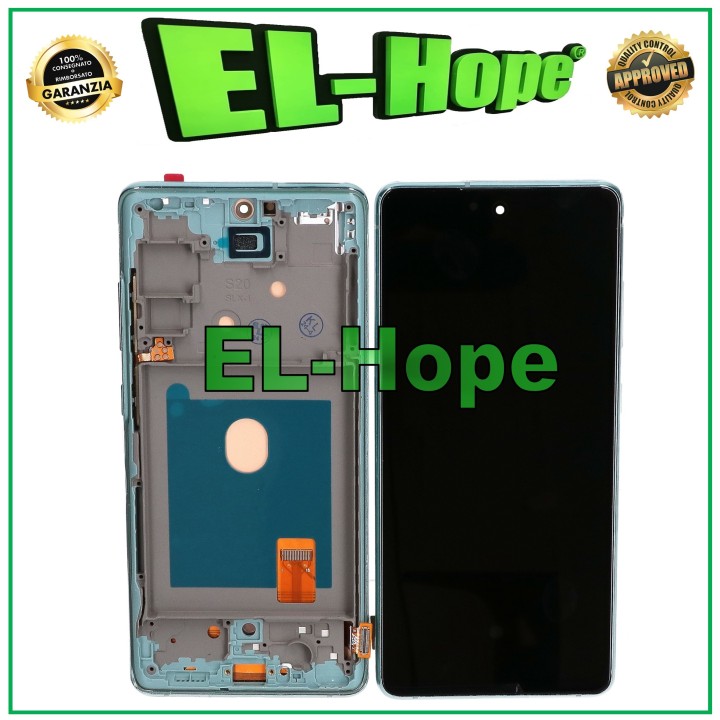Écran tactile LCD OLED + cadre pour Samsung Galaxy S20 FE SM G780F G781 Vert