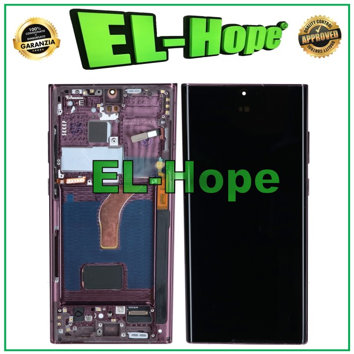 Écran LCD TFT + châssis tactile pour Samsung Galaxy S22 Ultra 2022 SM-S908 Bordeaux
