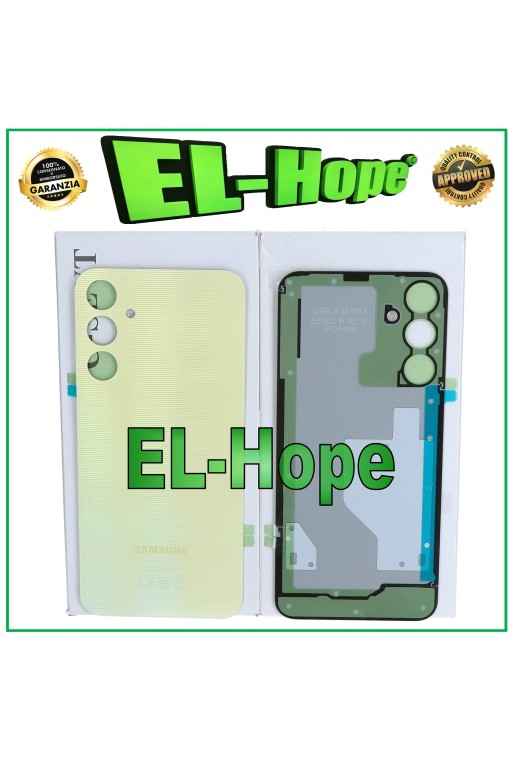 Cache batterie d origine Samsung Galaxy A25 SM-A256, coque arrie're jaune