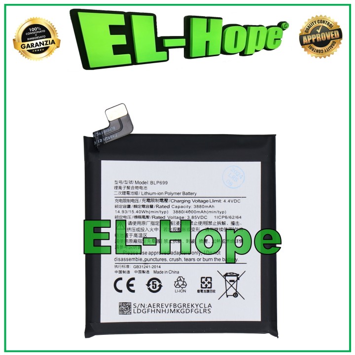 Batterie BLP699 pour OnePlus 7 Pro GM1911 GM1913 GM1917 4000 mAh, e'quivalente a' l originale