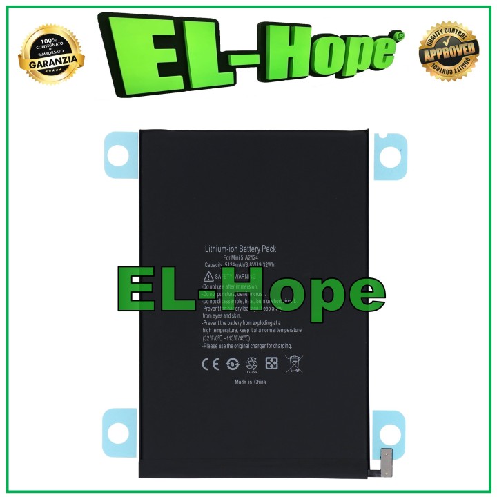 Batterie de remplacement A2124 pour Apple iPad Mini 5 (2019) A2133 A2126 A2125 5124 mAh