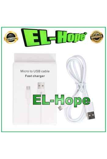 Câble de donne'es, câble de charge, chargeur de batterie, micro USB, universel, blanc, 1 m
