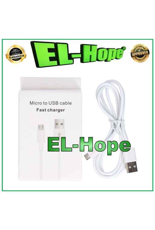 Câble de donne'es, câble de charge, chargeur de batterie, micro USB, universel, blanc, 1 m