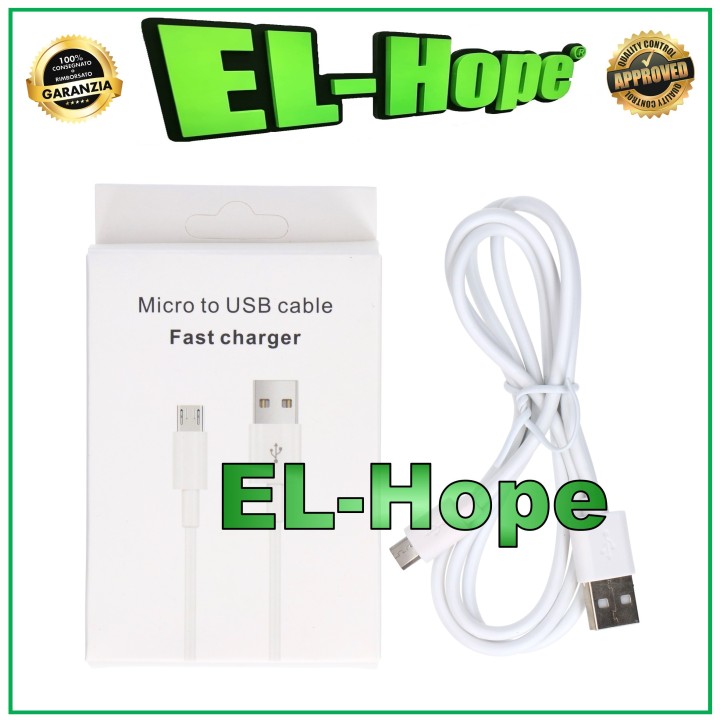 Câble de donne'es, câble de charge, chargeur de batterie, micro USB, universel, blanc, 1 m