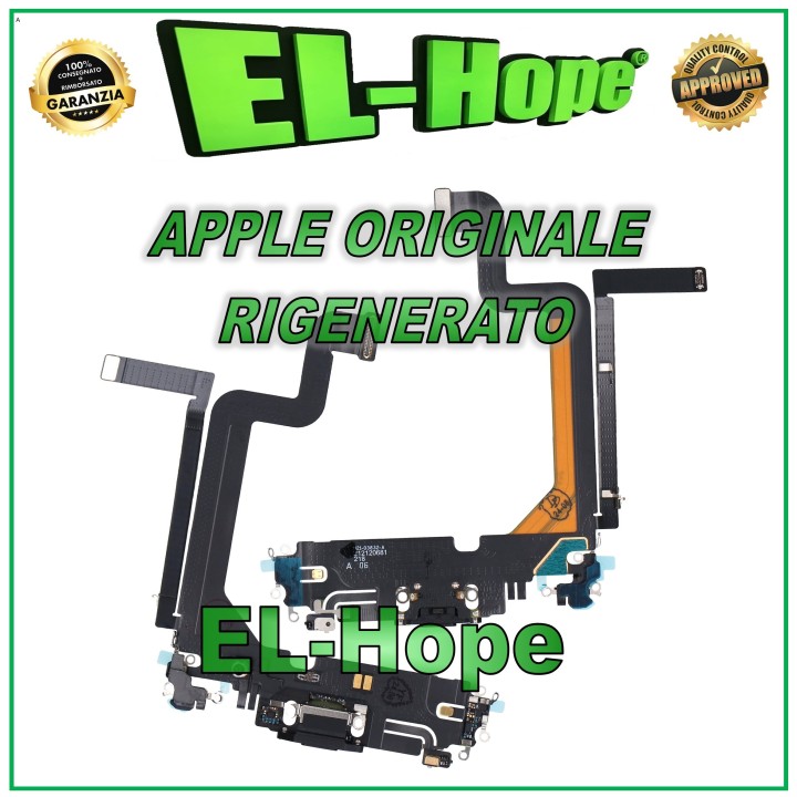 Connecteur de charge plat d origine pour Apple iPhone 14 Pro Max Noir reconditionne'
