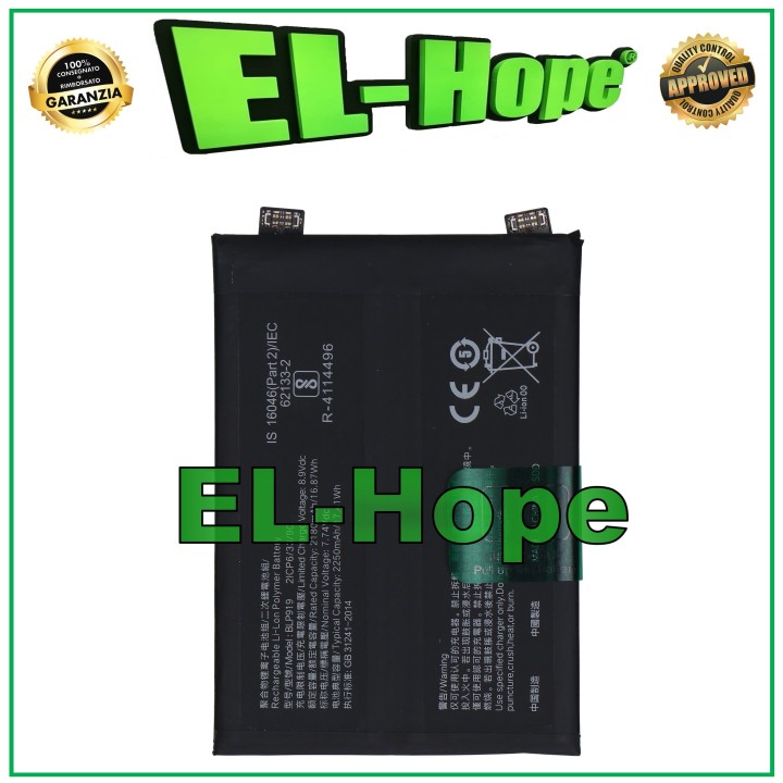Batterie BLP919 pour Oppo Realme GT Neo 3 150 W 4500 mAh, e'quivalente a' l originale
