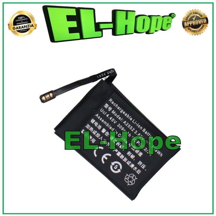 Batterie A2552 pour Apple Watch Series 7 Ge'ne'ration 45 mm 309 mAh Égale a' l original