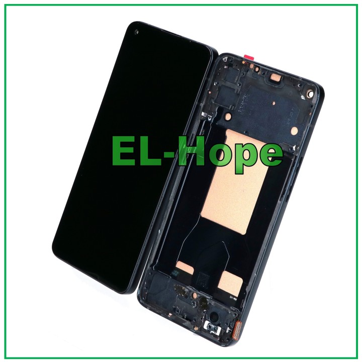 Écran tactile LCD TFT avec châssis pour Oppo Reno 6 5G PEQM00 CPH2251, noir