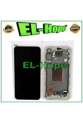 Écran tactile LCD OLED d origine Samsung Galaxy A55 5G 2024 SM-A556 Cadre jaune
