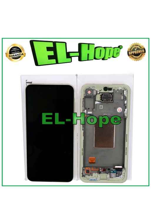 Écran tactile LCD OLED d origine Samsung Galaxy A55 5G 2024 SM-A556 Cadre jaune