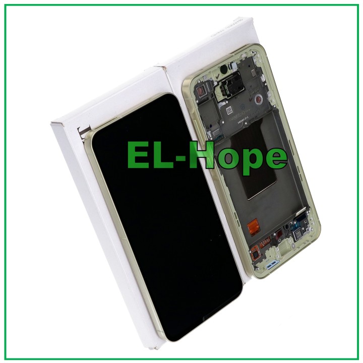 Écran tactile LCD d origine pour Samsung A55 5G 2024 SM-A556, cadre jaune GH82-34305D