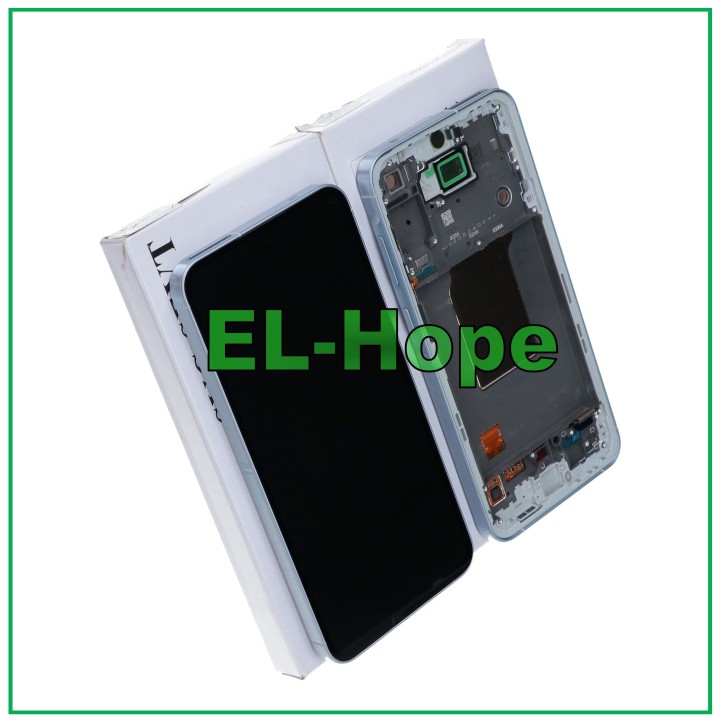 Écran tactile LCD d origine pour Samsung A55 5G 2024 SM-A556, cadre bleu GH82-34305B