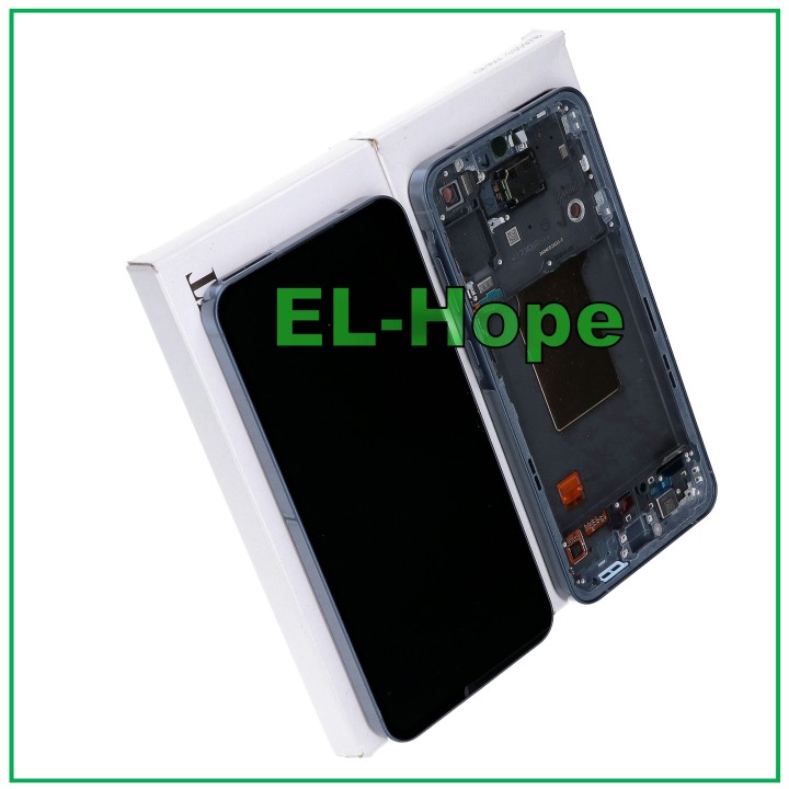 Écran tactile d origine Samsung A55 5G 2024 SM-A556, cadre noir et bleu marine GH82-34305A
