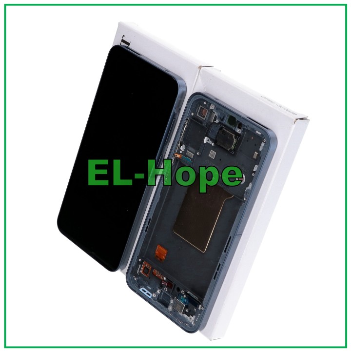 Écran tactile d origine Samsung A55 5G 2024 SM-A556, cadre noir et bleu marine GH82-34305A