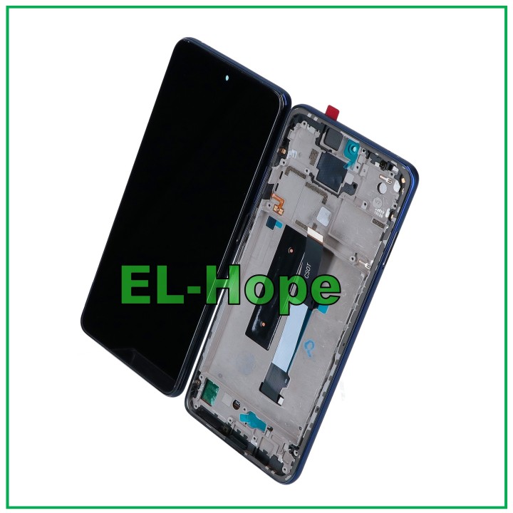 Cadre d affichage LCD pour Xiaomi Mi 10T Lite M2007J17G, e'cran tactile assemble', bleu