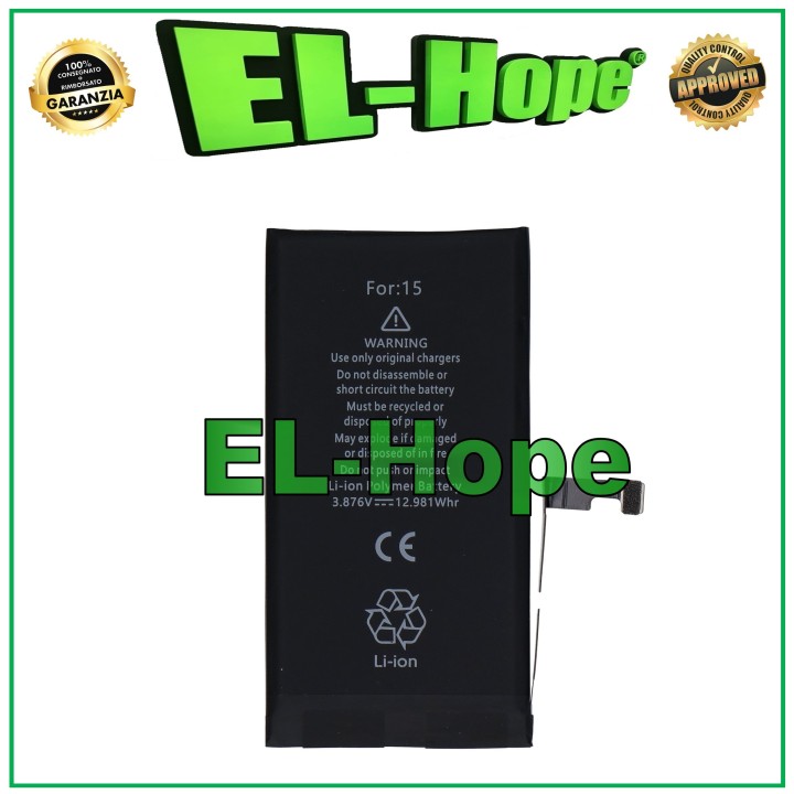 BATTERIE DE REMPLACEMENT POUR IPHONE 15 3349 mAh 4,47 V A3090