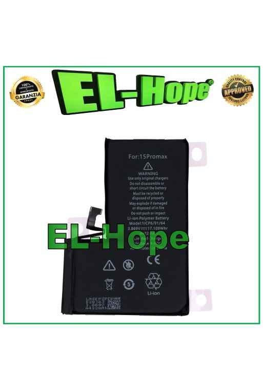 Batterie de remplacement pour iPhone 15 Pro Max 4422 mAh 4,47 V A3106