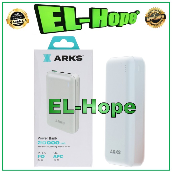 Chargeur portable Power Bank 20 000 mAh Type C 20 W USB 18 W Charge rapide