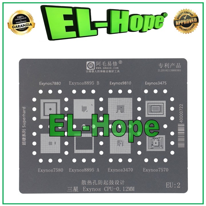 POCHOIR REBALLING COUCHE AMAOE EU2 POUR SAMSUNG EXYNOS 7880 S8895B 9810 3475