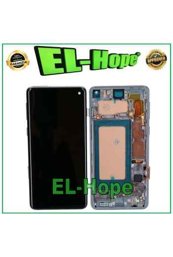 Écran LCD TFT pour Samsung Galaxy S10 SM-G973F, e'cran tactile en verre blanc