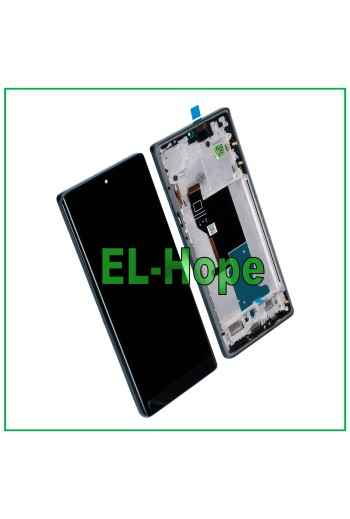 Écran OLED pour Motorola Moto Edge 50 Fusion LCD Écran tactile Cadre bleu