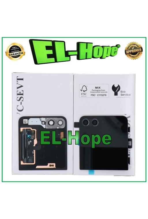 Vitre arrie're supe'rieure noire pour Samsung Galaxy Z Flip 5 SM-F731B