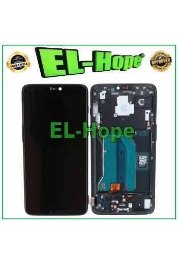 Écran LCD OLED + cadre pour OnePlus 6 A6000 A6003, e'cran tactile en verre noir