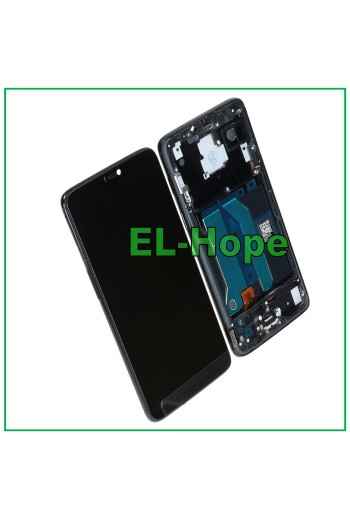 Écran LCD OLED + cadre pour OnePlus 6 A6000 A6003, e'cran tactile en verre noir