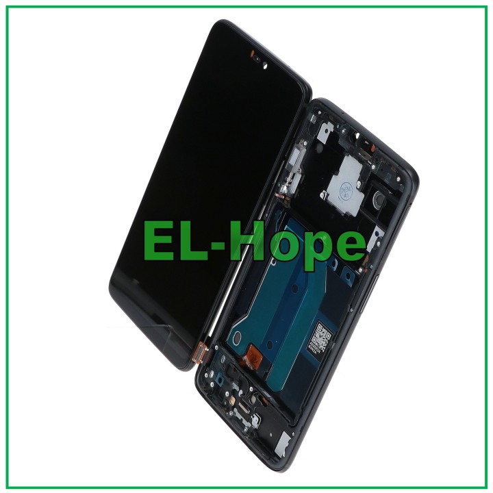 Écran LCD OLED + cadre pour OnePlus 6 A6000 A6003, e'cran tactile en verre noir