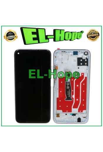 Écran LCD + châssis pour Huawei P40 Lite JNY-L21A LX1, e'cran tactile en verre argente'
