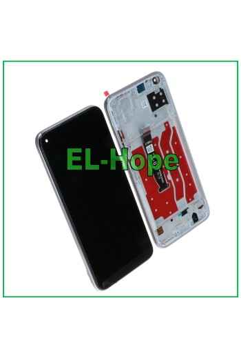 Écran LCD + châssis pour Huawei P40 Lite JNY-L21A LX1, e'cran tactile en verre argente'