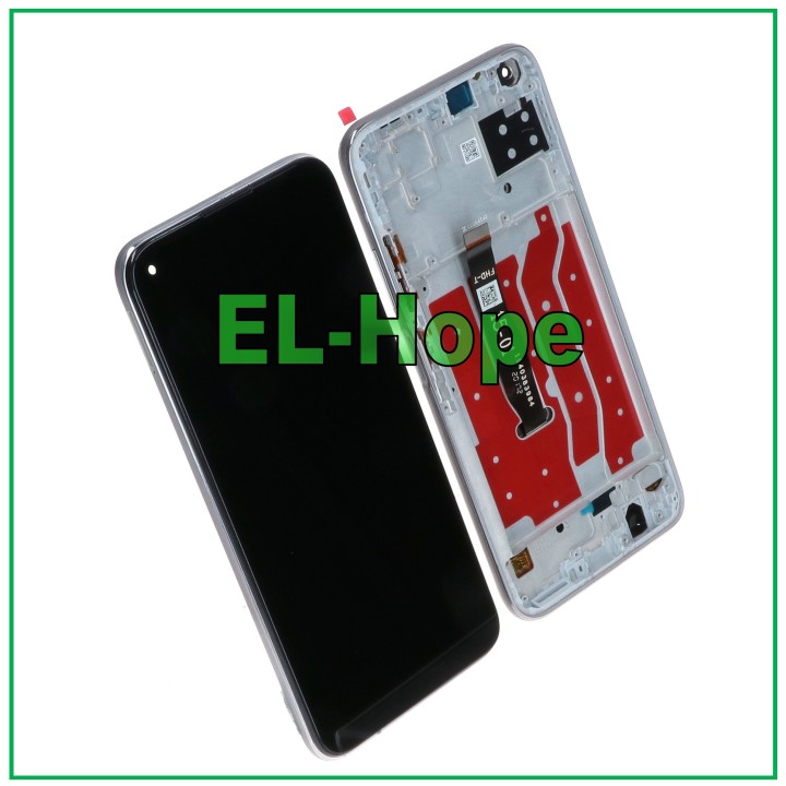 Écran LCD + châssis pour Huawei P40 Lite JNY-L21A LX1, e'cran tactile en verre argente'