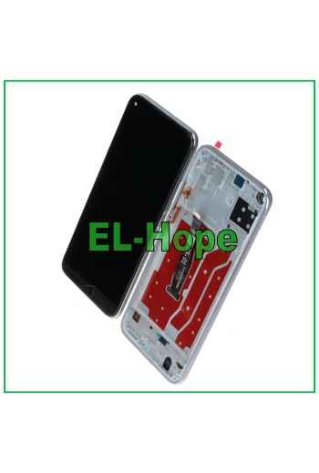 Écran LCD + châssis pour Huawei P40 Lite JNY-L21A LX1, e'cran tactile en verre argente'