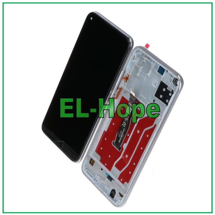 Écran LCD + châssis pour Huawei P40 Lite JNY-L21A LX1, e'cran tactile en verre argente'