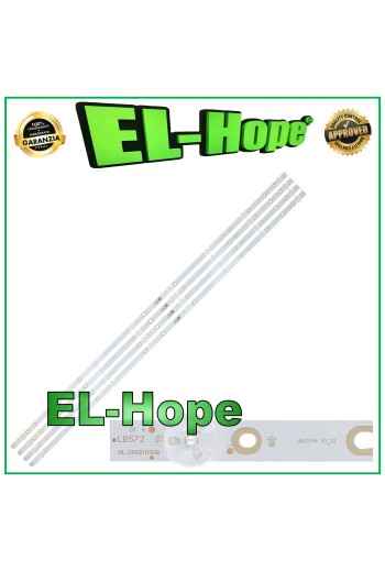 KIT 4 BARRES 8 LED POUR TV PHILIPS 43 LBM430M0801-BW-3 L/R LB43104 43PUS616212 