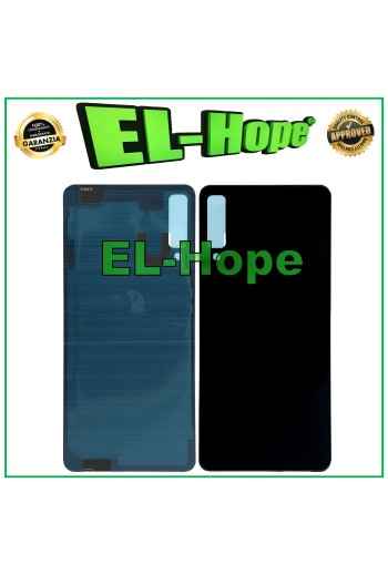 Cache batterie pour Samsung Galaxy A7 2018 SM-A750, coque arrie're en verre noir