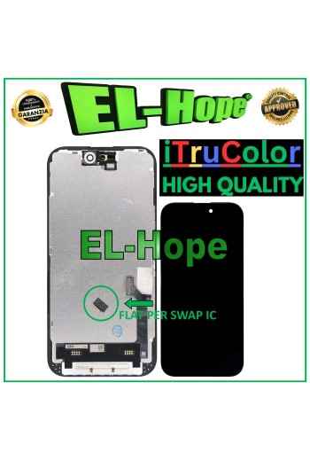 Écran LCD INCELL iTruColor pour Apple iPhone 15, e'cran tactile en verre noir