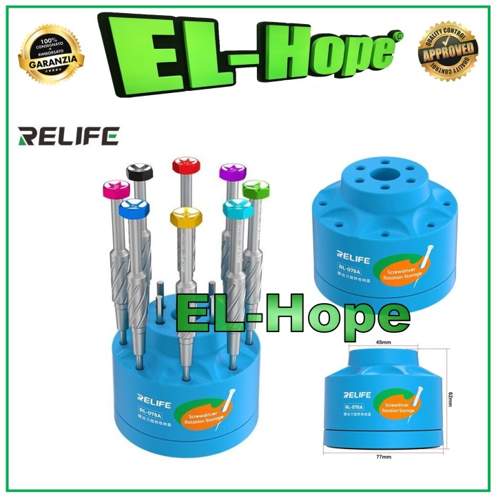 RELIFE RL-078A SUPPORT ROTATIF MAGNÉTIQUE POUR OUTIL TOURNEVIS 14 TROUS