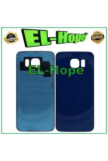Cache batterie pour Samsung Galaxy S6 SM-G920, coque arrie're en verre bleu et noir