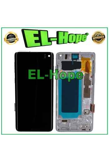 Écran LCD OLED pour Samsung Galaxy S10 SM-G973F, e'cran tactile en verre blanc