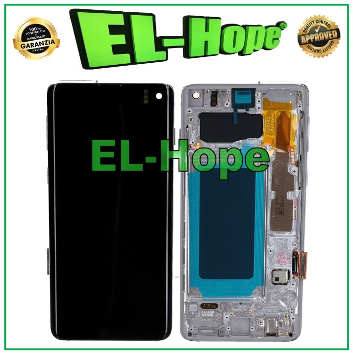 Écran LCD OLED pour Samsung Galaxy S10 SM-G973F, e'cran tactile en verre blanc