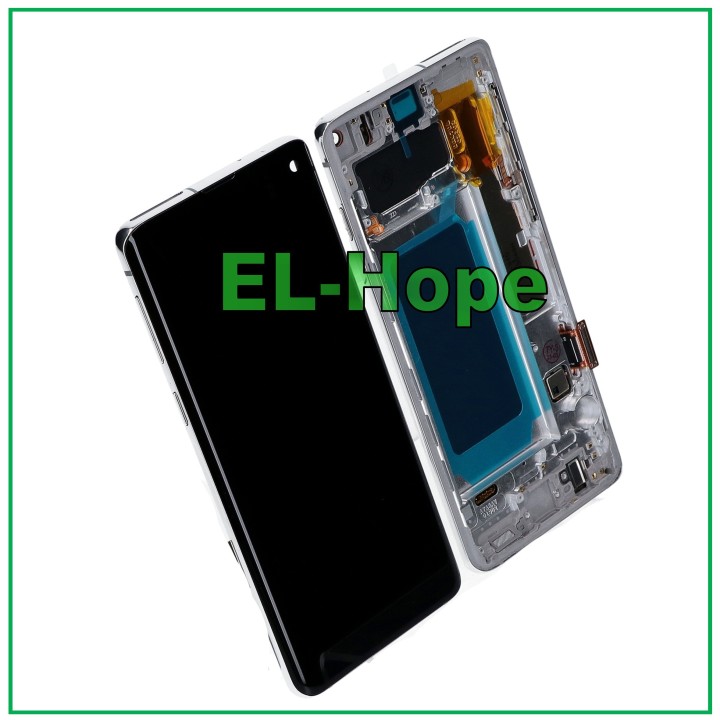 Écran LCD OLED pour Samsung Galaxy S10 SM-G973F, e'cran tactile en verre blanc