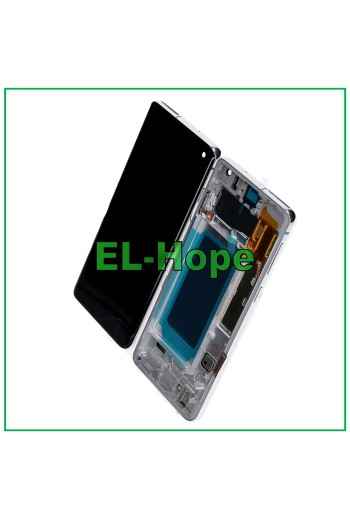 Écran LCD OLED pour Samsung Galaxy S10 SM-G973F, e'cran tactile en verre blanc