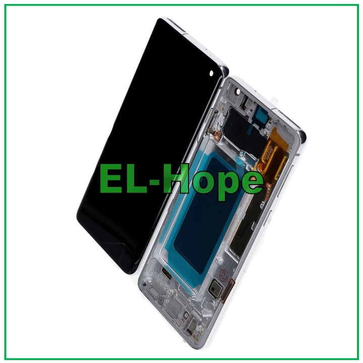 Écran LCD OLED pour Samsung Galaxy S10 SM-G973F, e'cran tactile en verre blanc