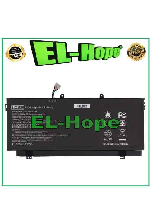 Batterie pour ordinateur portable HP SH03XL 5035 mAh 11,55 V 59 Wh, noire, e'quivalente a' l originale
