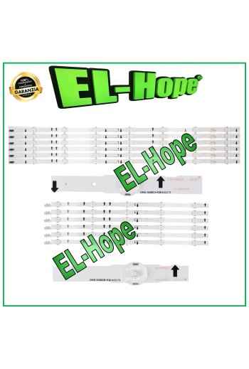 KIT 12 BANDES LED POUR TV 55 SAMSUNG D4GE-550DCA-R3/B SÉRIE 2014SVS55 UE55H