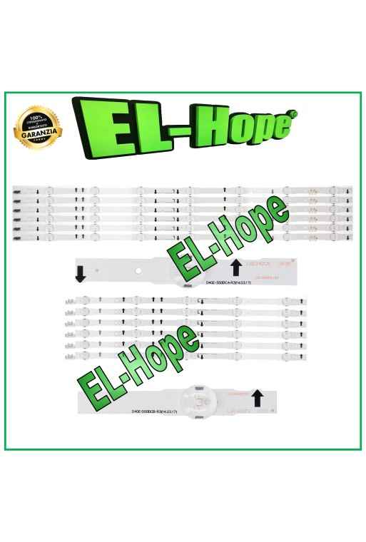 KIT 12 BANDES LED POUR TV 55 SAMSUNG D4GE-550DCA-R3/B SÉRIE 2014SVS55 UE55H