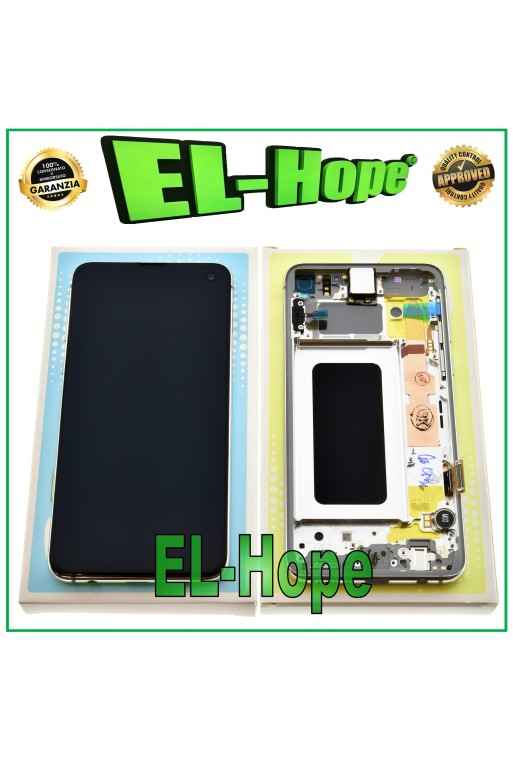 Écran tactile + e'cran LCD d origine SAMSUNG GALAXY S10E SM-G970F PRISM BLANC